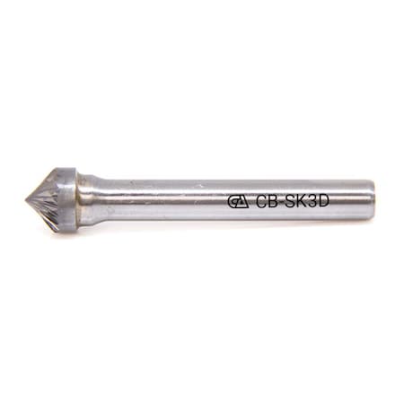 Continental Abrasives SK-3 Double Cut 90 Degree Cone Tungsten Carbide Burr CB-SK3D